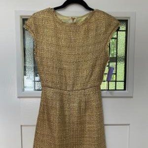 Alice & Olivia gold cocktail dress